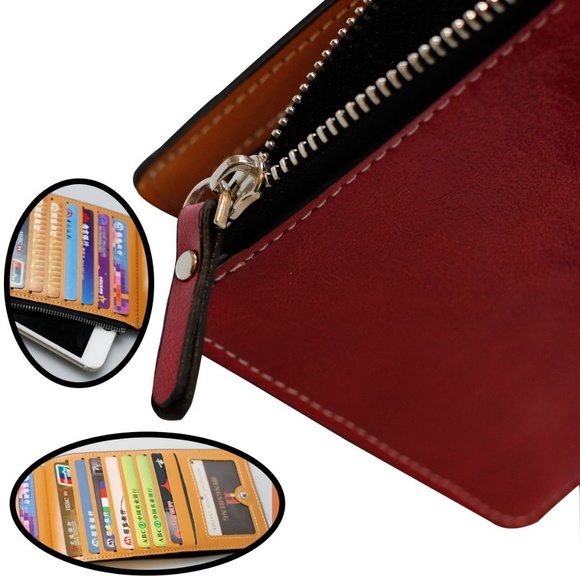 Womens Thin Bifold Phone Wallet Cards Organizerc - Picture 6 of 6